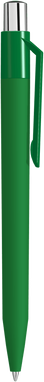 UMA ON TOP soft touch balpen met polished clip en metalen knop - Middle green