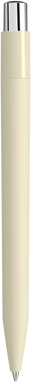 UMA ON TOP soft touch balpen met polished clip en metalen knop - Beige