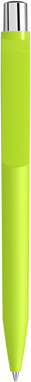 UMA ON TOP soft touch balpen met polished clip en metalen knop - Light green