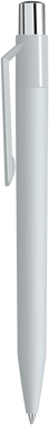 UMA ON TOP soft touch balpen met polished clip en metalen knop - Grey