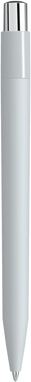 UMA ON TOP soft touch balpen met polished clip en metalen knop - Grey