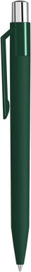 UMA ON TOP soft touch balpen met polished clip en metalen knop - Dark green