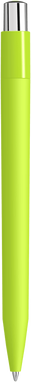 UMA ON TOP soft touch balpen met polished clip en metalen knop - Light green