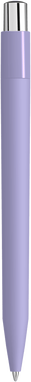 UMA ON TOP soft touch balpen met polished clip en metalen knop - Light purple