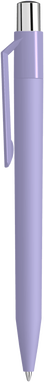 UMA ON TOP soft touch balpen met polished clip en metalen knop - Light purple