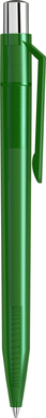 UMA ON TOP transparante balpen met metalen knop - Dark green