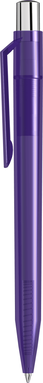 UMA ON TOP transparante balpen met metalen knop - Dark purple