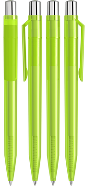 UMA ON TOP transparante balpen met metalen knop - Light green