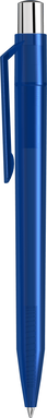 UMA ON TOP transparante balpen met metalen knop - Dark blue