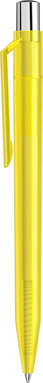 UMA ON TOP transparante balpen met metalen knop - Yellow