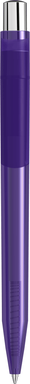 UMA ON TOP transparante balpen met metalen knop - Dark purple