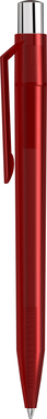 UMA ON TOP transparante balpen met metalen knop - Red