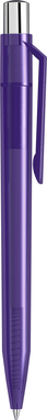 UMA ON TOP transparante balpen met metalen knop - Dark purple