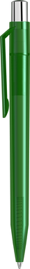 UMA ON TOP transparante balpen met metalen knop - Dark green