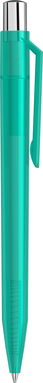 UMA ON TOP transparante balpen met metalen knop - Turquoise