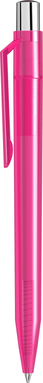 UMA ON TOP transparante balpen met metalen knop - Magenta