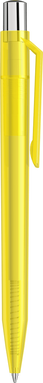 UMA ON TOP transparante balpen met metalen knop - Yellow