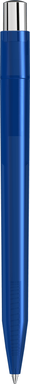 UMA ON TOP transparante balpen met metalen knop - Dark blue