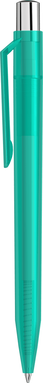 UMA ON TOP transparante balpen met metalen knop - Turquoise