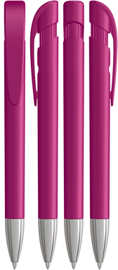 UMA YES matt balpen met metalen punt - Magenta