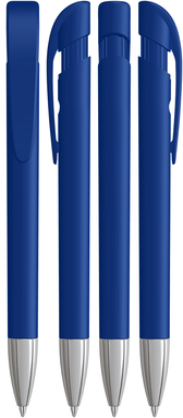 UMA YES matt balpen met metalen punt - Middle blue
