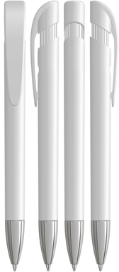 UMA YES matt balpen met metalen punt - White