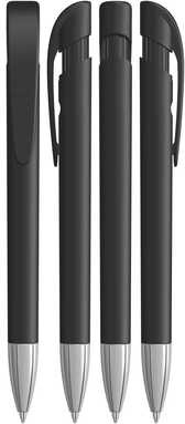 UMA YES matt balpen met metalen punt - Black
