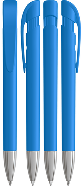 UMA YES matt balpen met metalen punt - Light blue