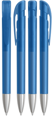 UMA YES frosted balpen met metalen punt - Light blue