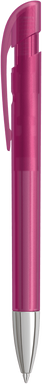 UMA YES frosted balpen met metalen punt - Magenta