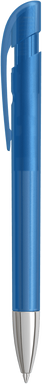 UMA YES frosted balpen met metalen punt - Light blue