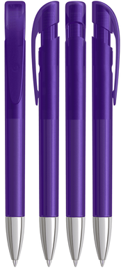UMA YES frosted balpen met metalen punt - Purple