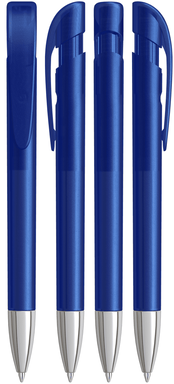 UMA YES frosted balpen met metalen punt - Dark blue