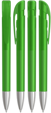 UMA YES frosted balpen met metalen punt - Light green