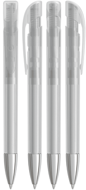 UMA YES frosted balpen met metalen punt - Clear
