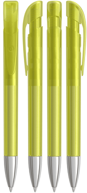 UMA YES frosted balpen met metalen punt - Yellow