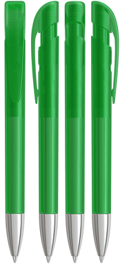 UMA YES frosted balpen met metalen punt - Dark green