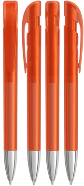 UMA YES frosted balpen met metalen punt - Orange