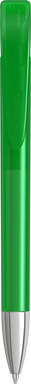 UMA YES transparante balpen met metalen punt - Dark green