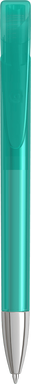 UMA YES transparante balpen met metalen punt - Turquoise