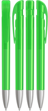 UMA YES transparante balpen met metalen punt - Light green