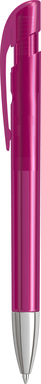 UMA YES transparante balpen met metalen punt - Magenta