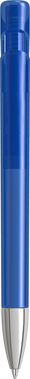 UMA YES transparante balpen met metalen punt - Dark blue