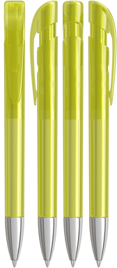 UMA YES transparante balpen met metalen punt - Yellow
