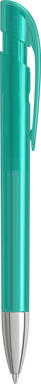 UMA YES transparante balpen met metalen punt - Turquoise