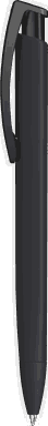 UMA TRINITY Soft-Touch-Kugelschreiber mit opaker Klemme - Schwarz