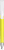 UMA TRINITY soft touch balpen met witte clip en metalen punt - Yellow