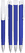 UMA TRINITY soft touch balpen met witte clip en metalen punt - Dark blue