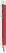 UMA TRINITY soft touch balpen met witte clip en metalen punt - Red
