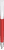 UMA TRINITY soft touch balpen met witte clip en metalen punt - Red